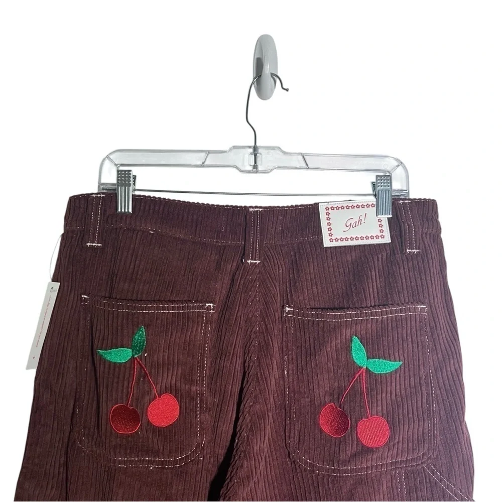 Lisa Says Gah Brown Corduroy Dylan Cherry Pants NWT Size 14 - Picture 6 of 12